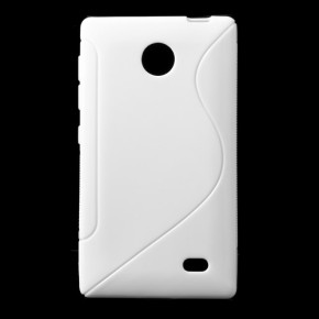 Силиконов гръб ТПУ S-Case за Nokia X / Nokia X + бял